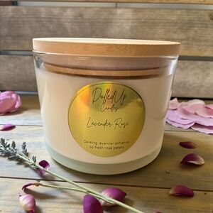 16oz Lavender Rose Soy Wax Candle | Floral Calm Scent